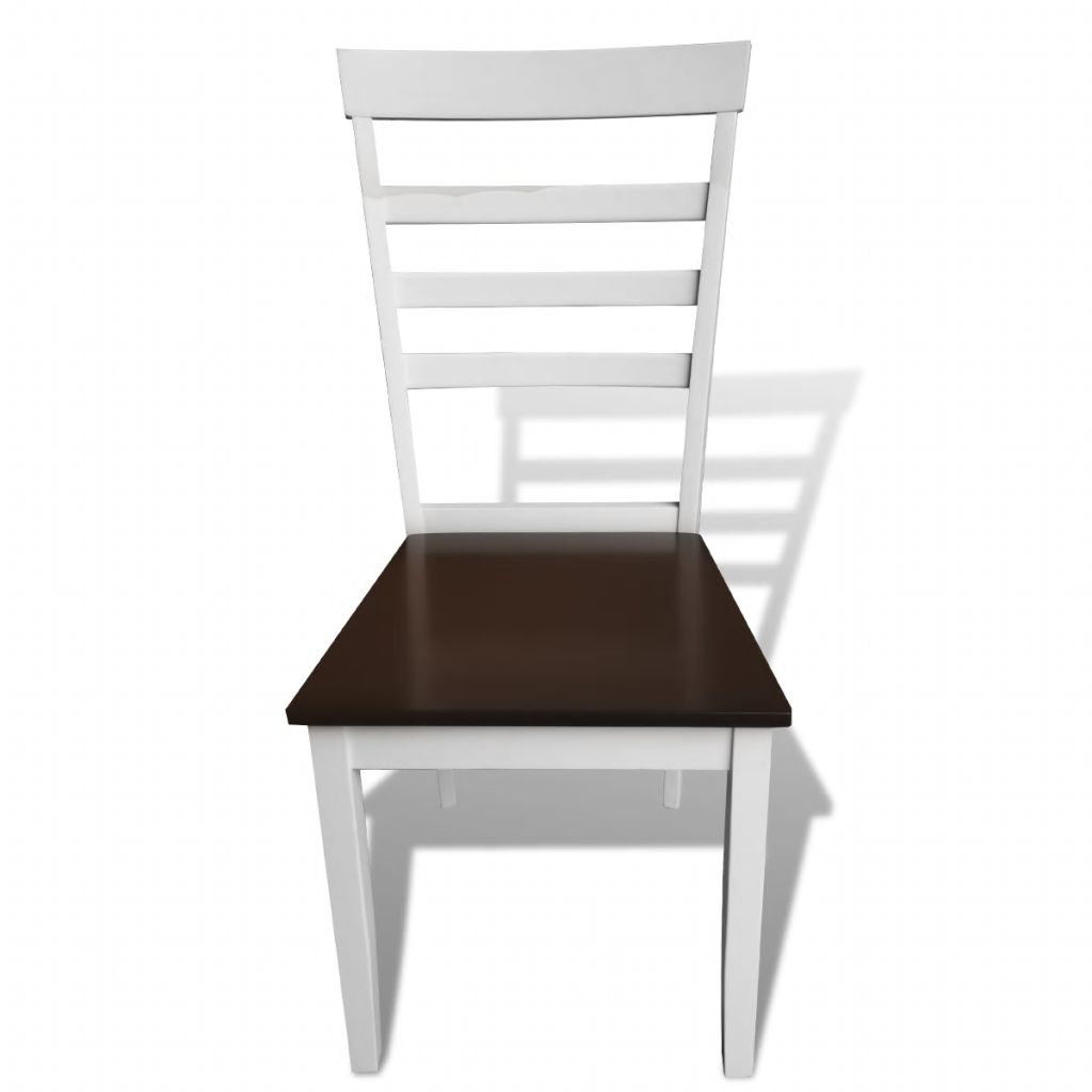 Valgomojo stalo ir 8 kėdžių komplektas, masyvi mediena, ruda/balta
