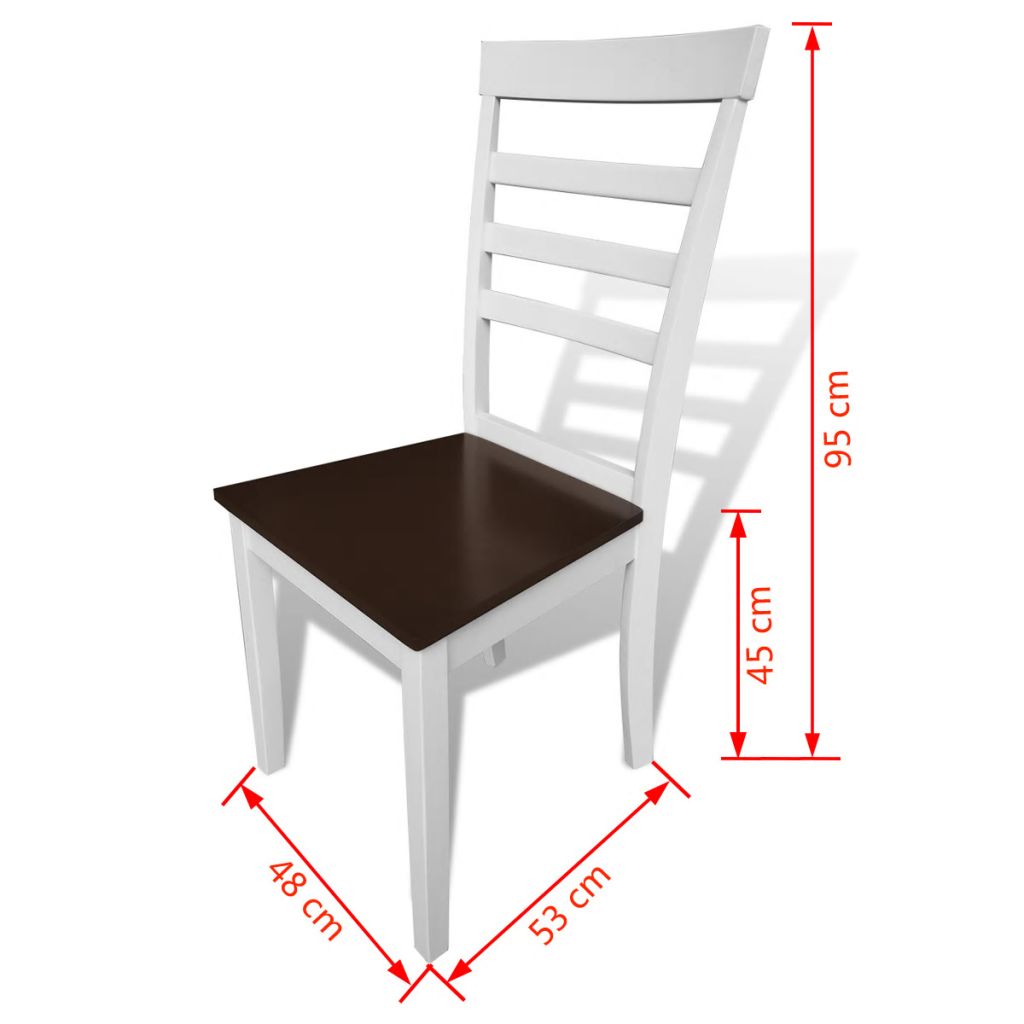 Valgomojo stalo ir 8 kėdžių komplektas, masyvi mediena, ruda/balta