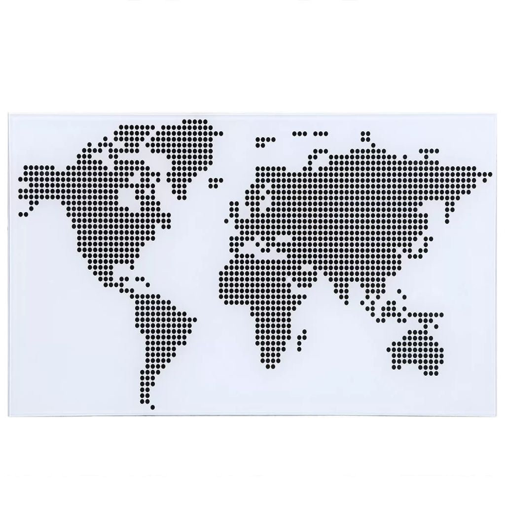 Stiklinis Rašomasis Stalas, Stalviršis su Pasaulio Žemėlapiu