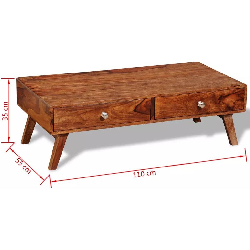 Kavos staliukas, su 4 stalčiais, 35 cm, masyvi akacijos med.