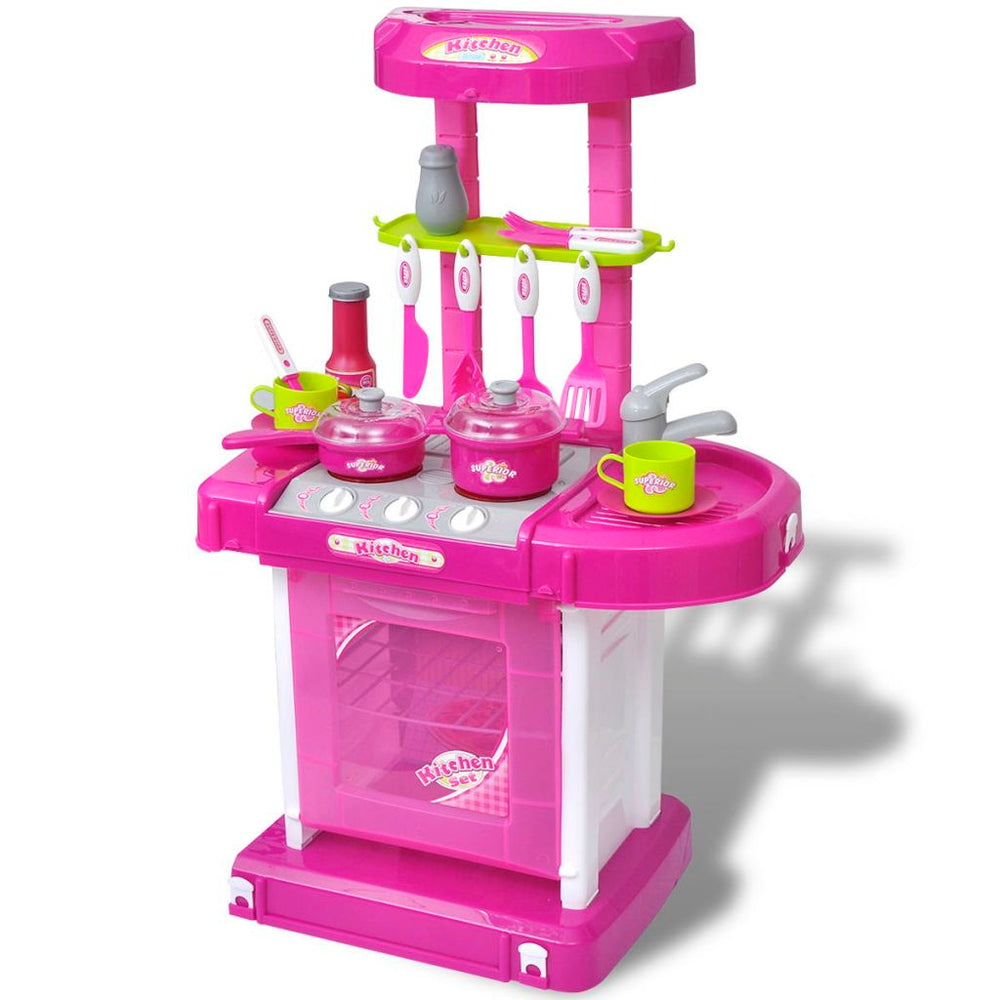 Vaikiška Žaislinė Virtuvė su Šviesos ir Garsų Efektais, Rožinė