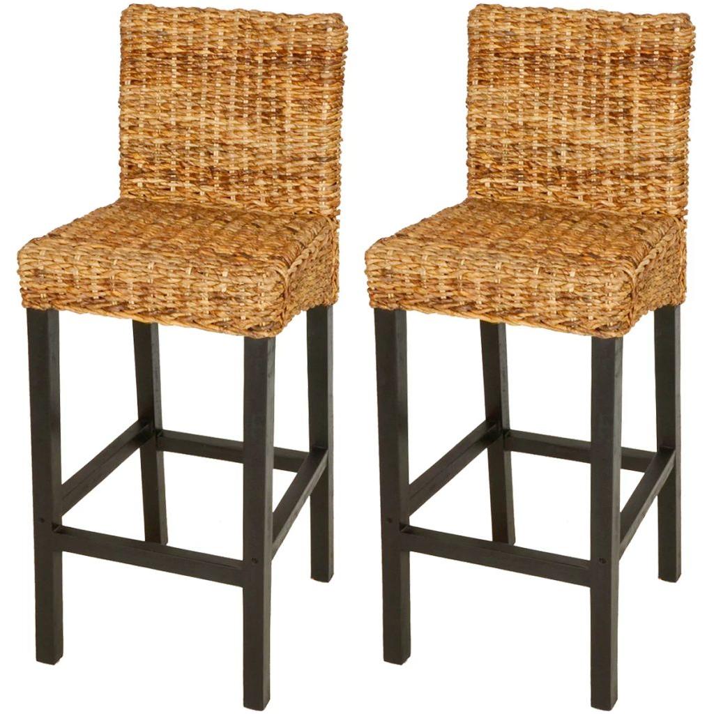 2 baro kėdės, abaka, rudos
