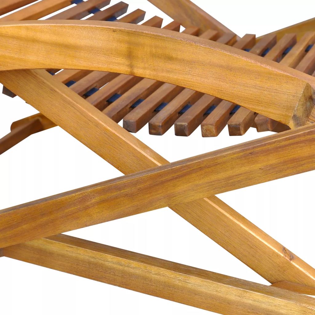 Terasos krėslas su atrama kojoms, akacijos mediena