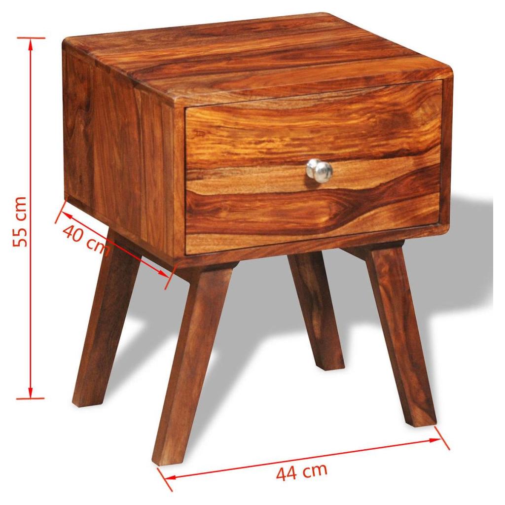 Nakt. staliukai, 2 vnt., su stalčiu, 55 cm, masyvi akac. med.