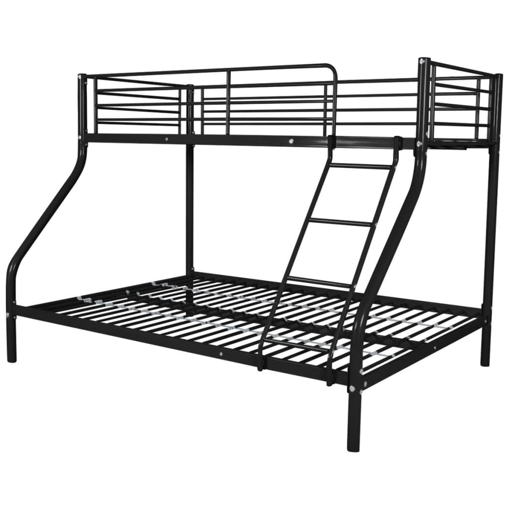 Vaik. dviaukštės lovos rėmas, juod. sp., 140x200cm/90x200cm