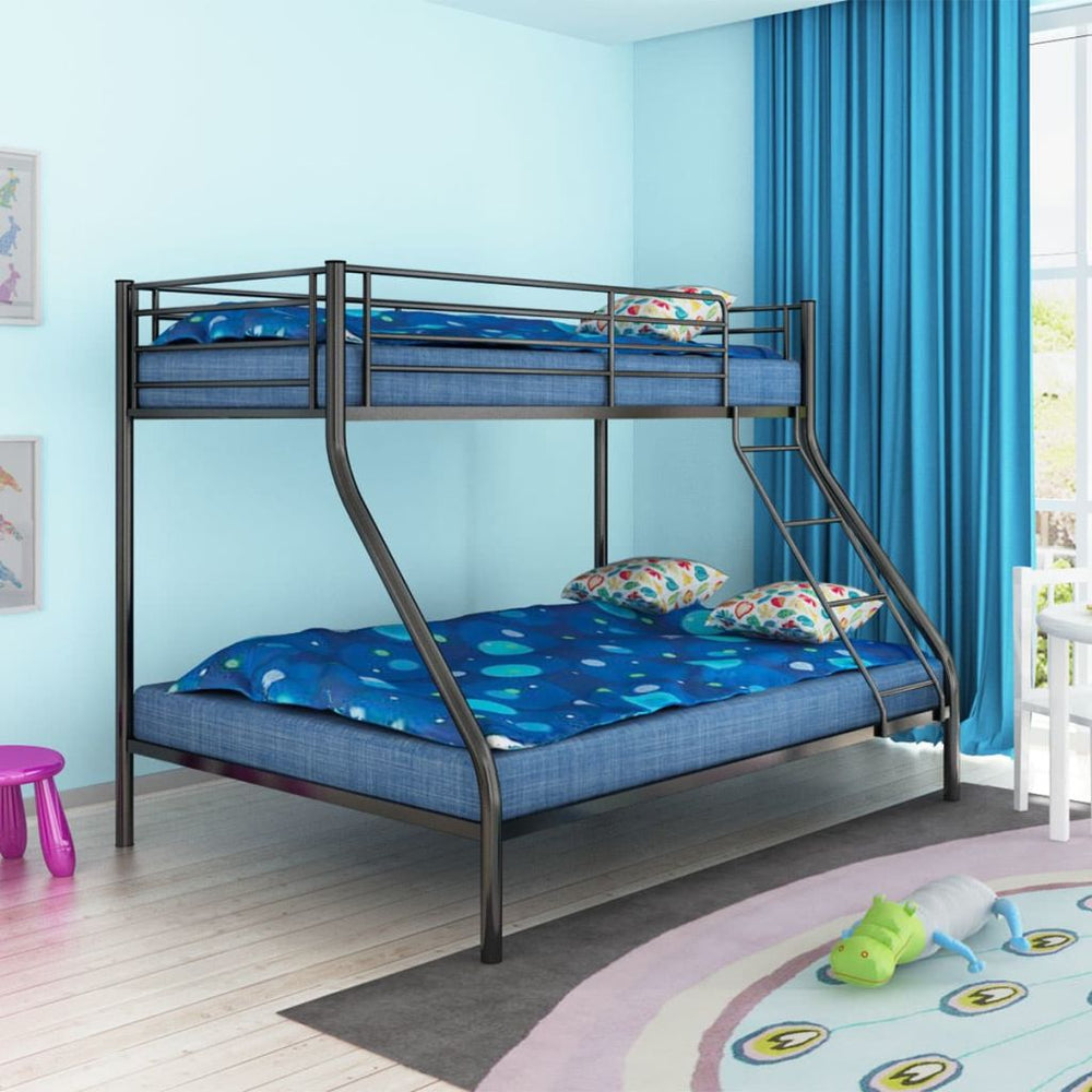 Vaik. dviaukštės lovos rėmas, juod. sp., 140x200cm/90x200cm