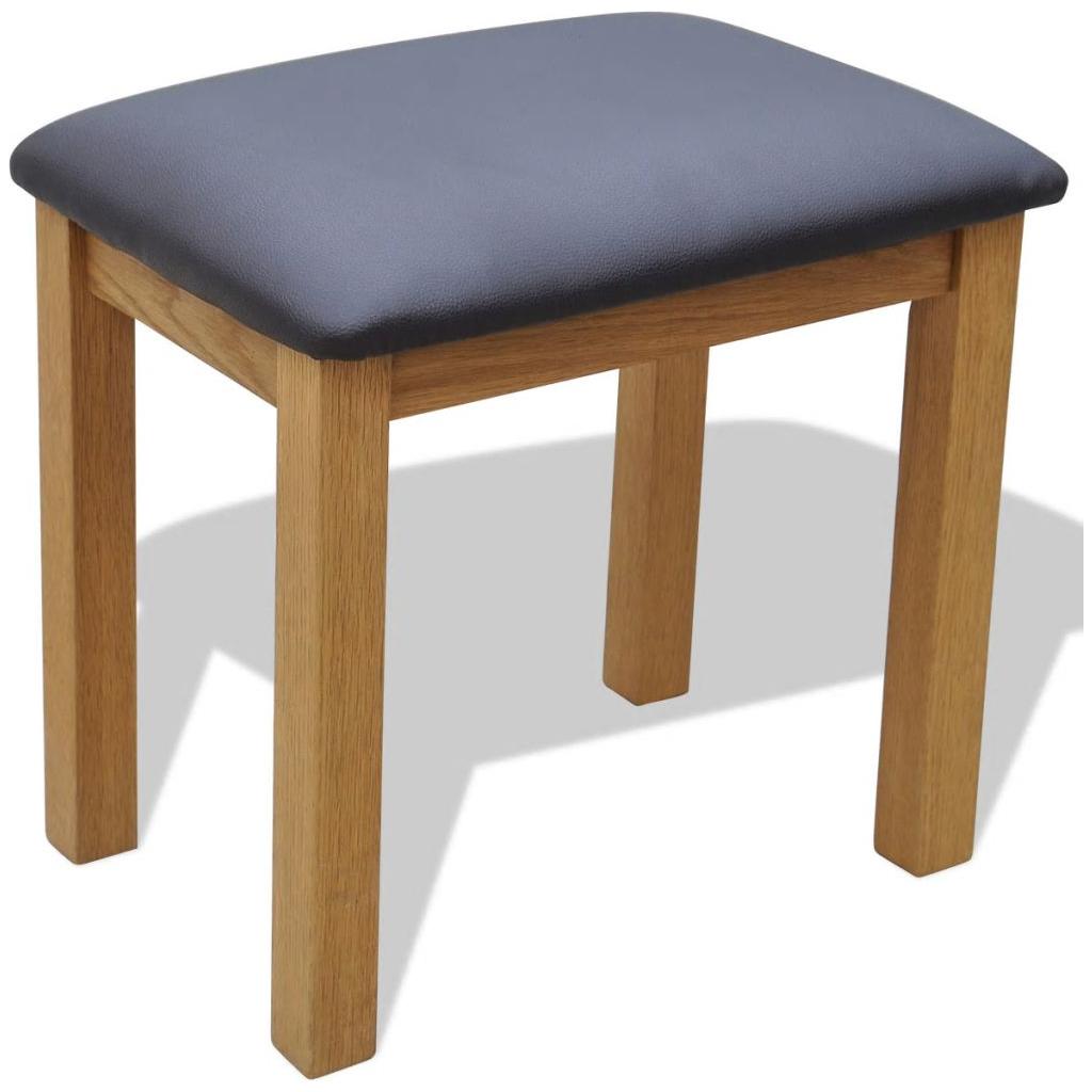 Kosmetinis staliukas su kėdute, ąžuolo medienos masyvas