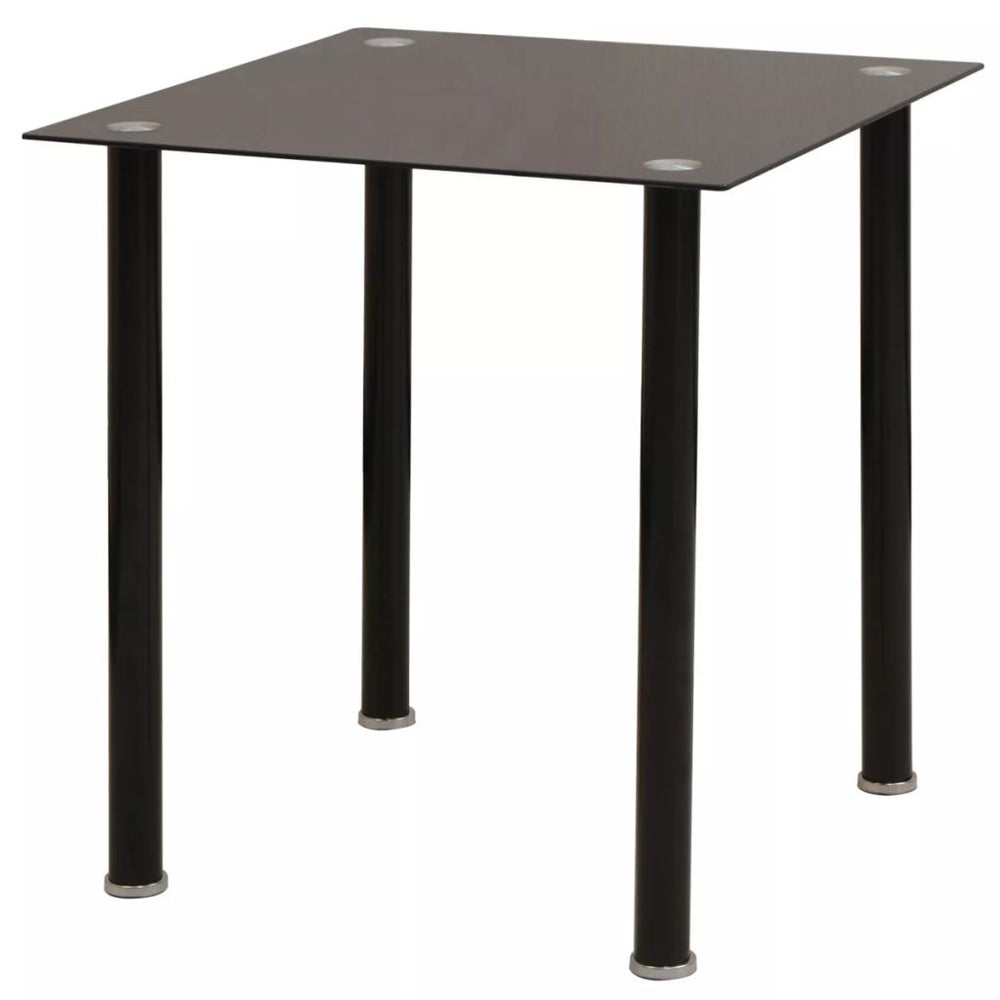 Valgomojo stalo ir kėdžių komplektas, juodos spalvos