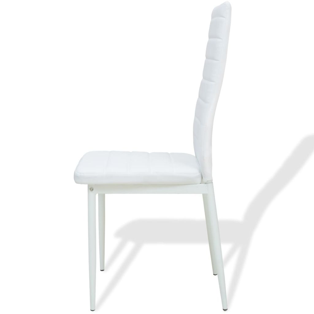 Valgomojo stalo ir kėdžių komplektas, baltos spalvos