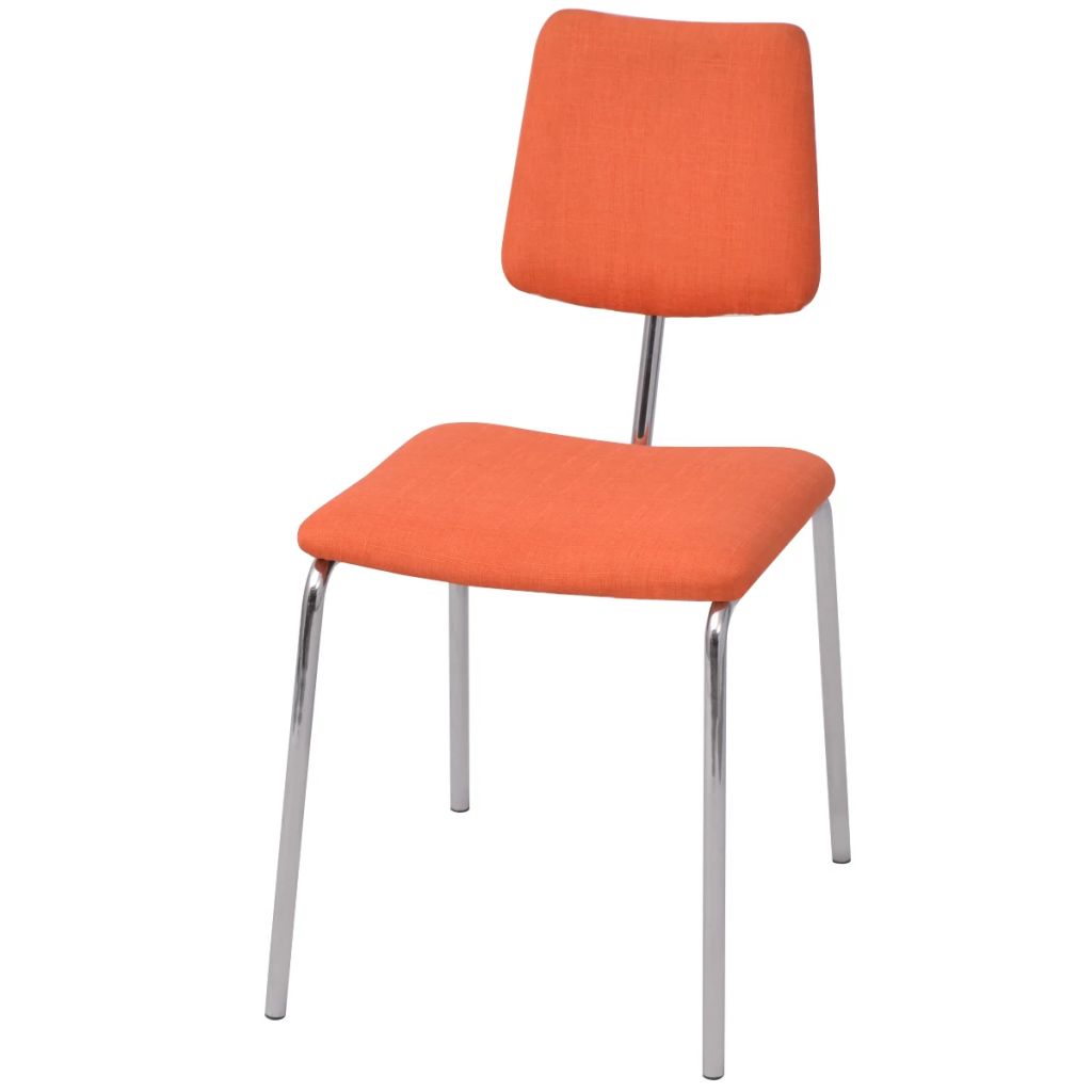 Valgomojo kėdė, oranžinis audinys