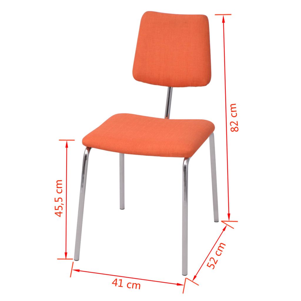 Valgomojo kėdė, oranžinis audinys