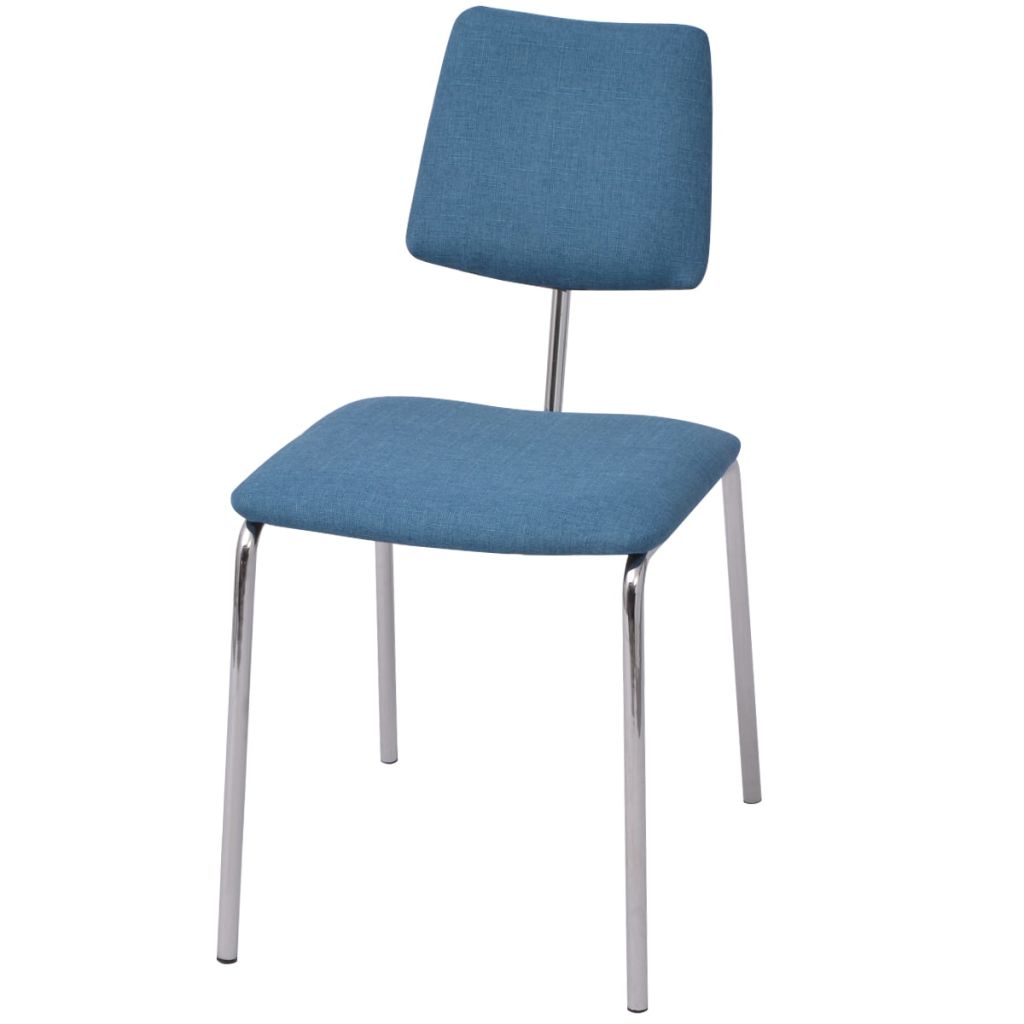 Valgomojo kėdė, mėlynas audinys