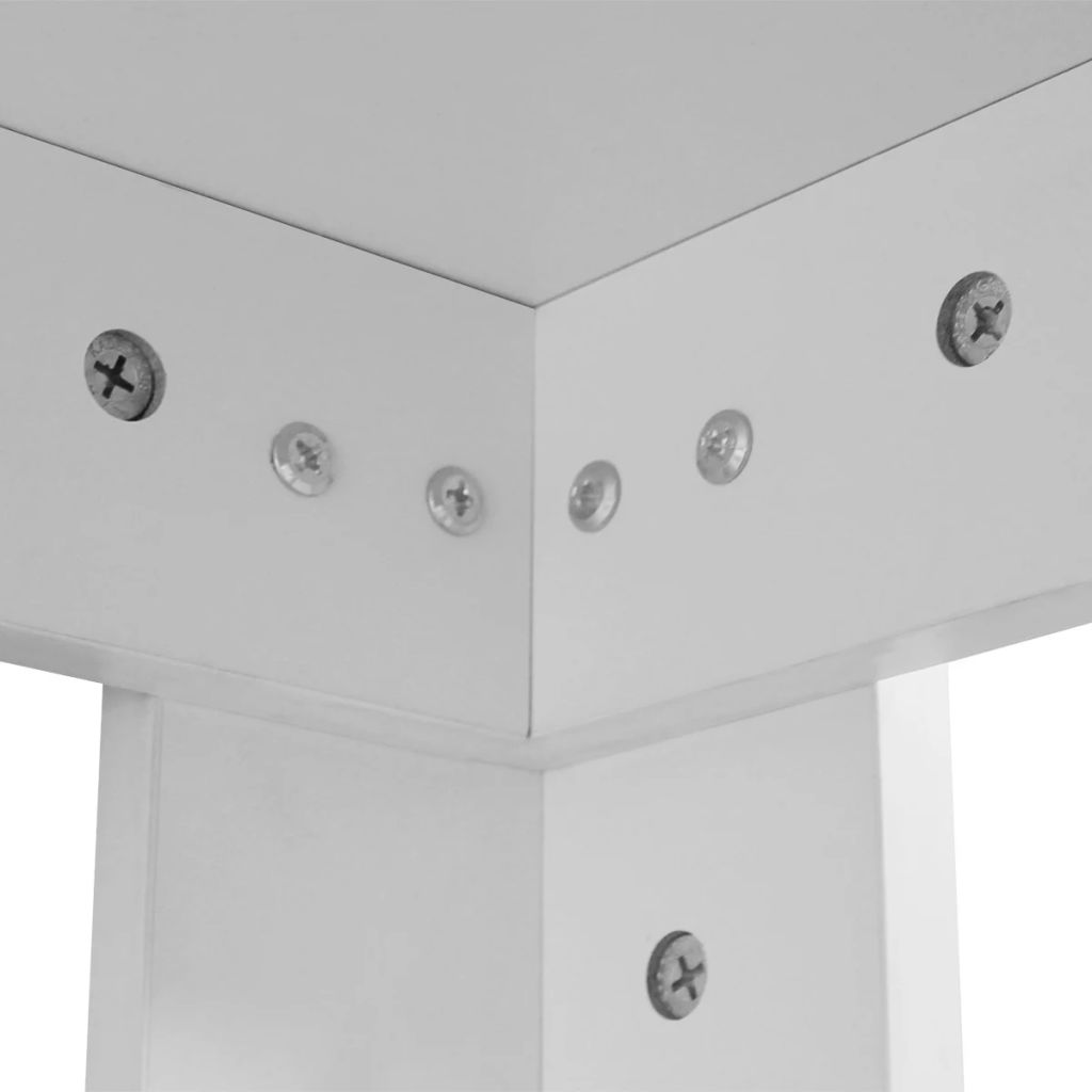 Valgomojo stalas, 140 x 80 x 75 cm, baltas