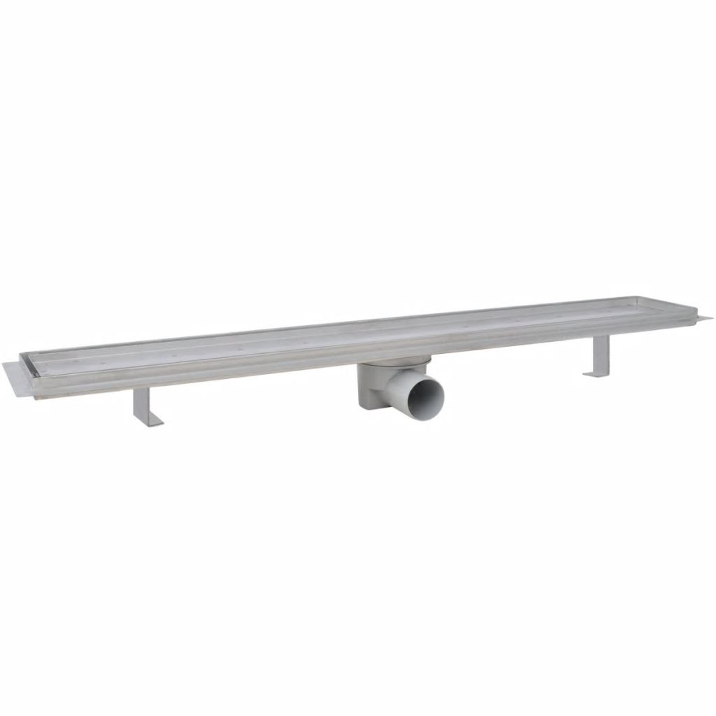pailgas dušo latakas, 830x140 mm, nerūdijančio plieno