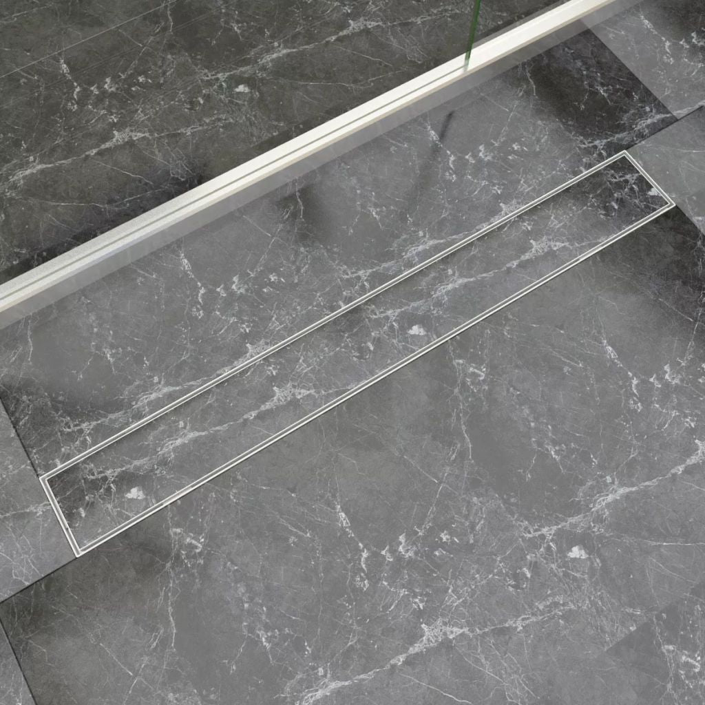 pailgas dušo latakas, 930x140 mm, nerūdijančio plieno