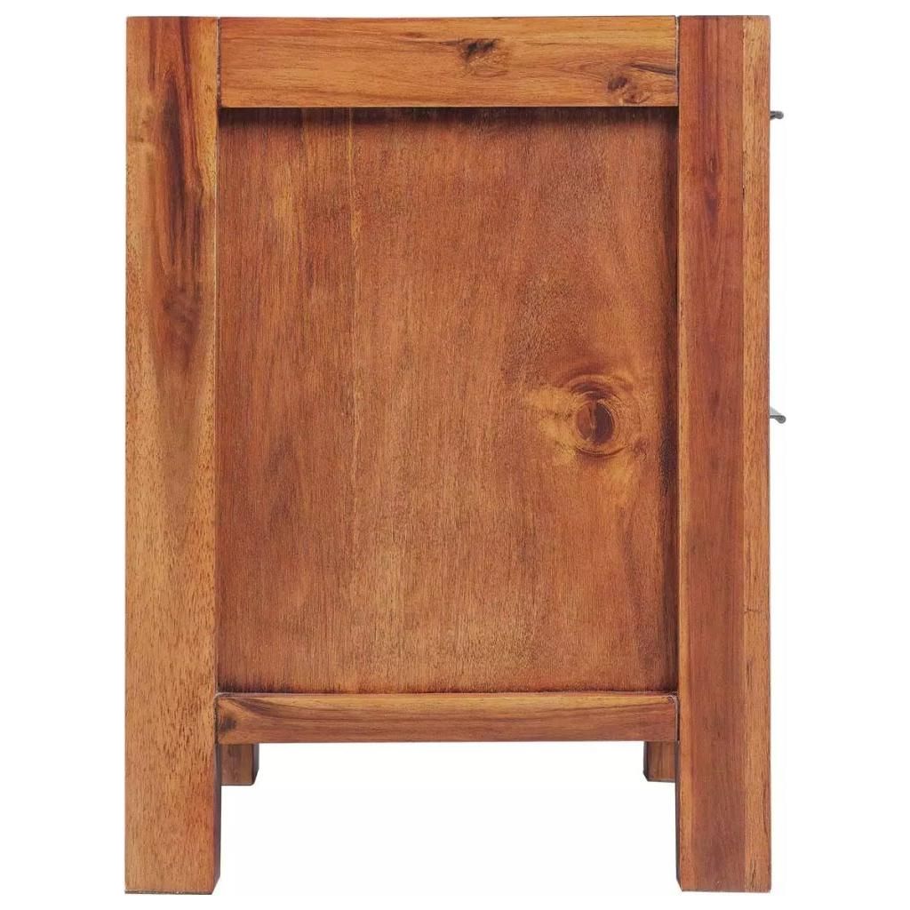 Naktinis staliukas, akacijos mediena, rudas, 45x42x58 cm