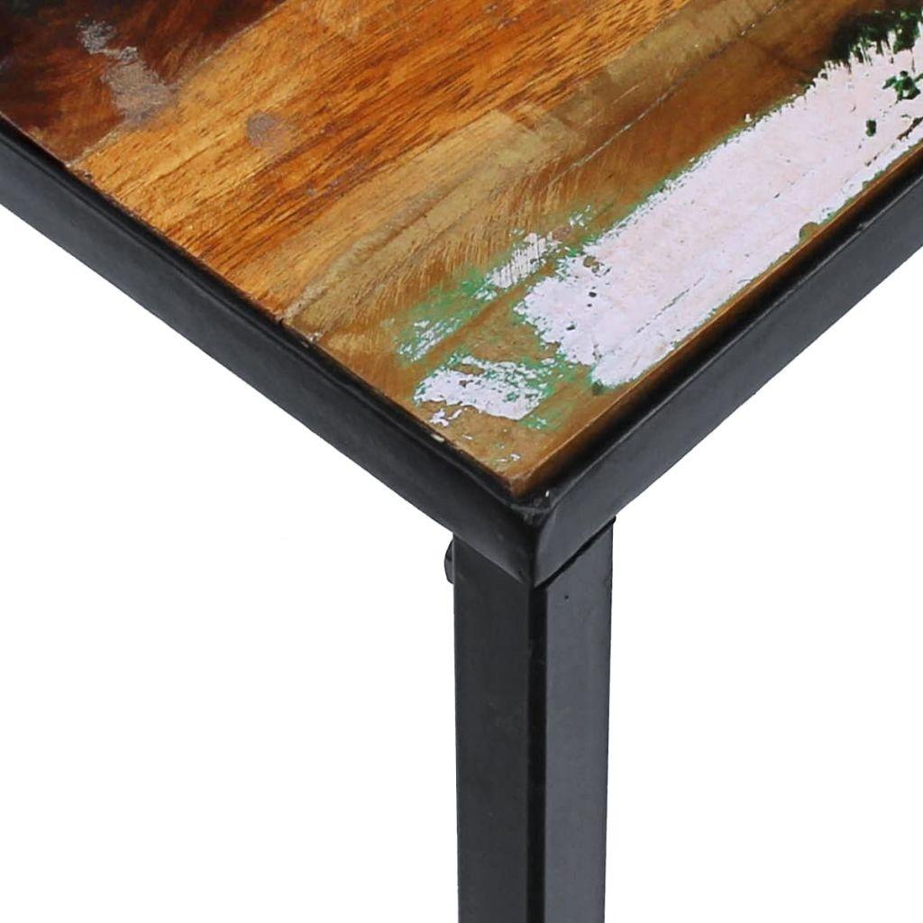 Kavos staliukas, masyvi perdirbta mediena, 100x60x40 cm