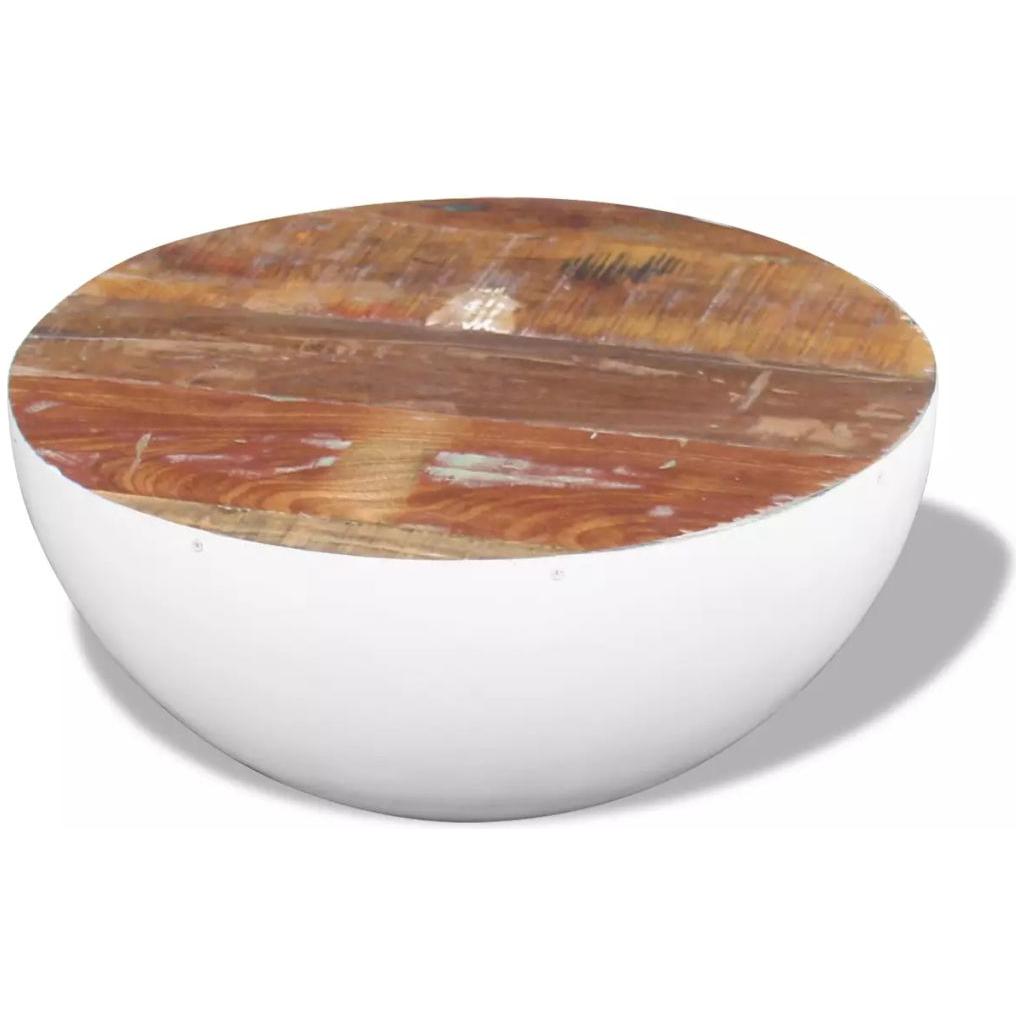 Dubens formos kavos staliukas, perdirbta mediena, 60x60x30 cm