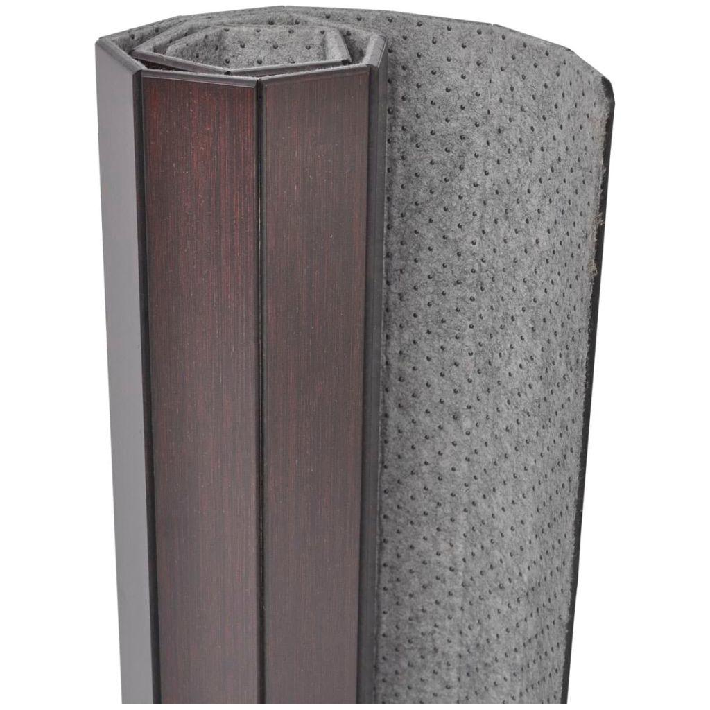 Kilimėlis kėdei/apsauga grindims, bambukas, rudas, 110x130 cm