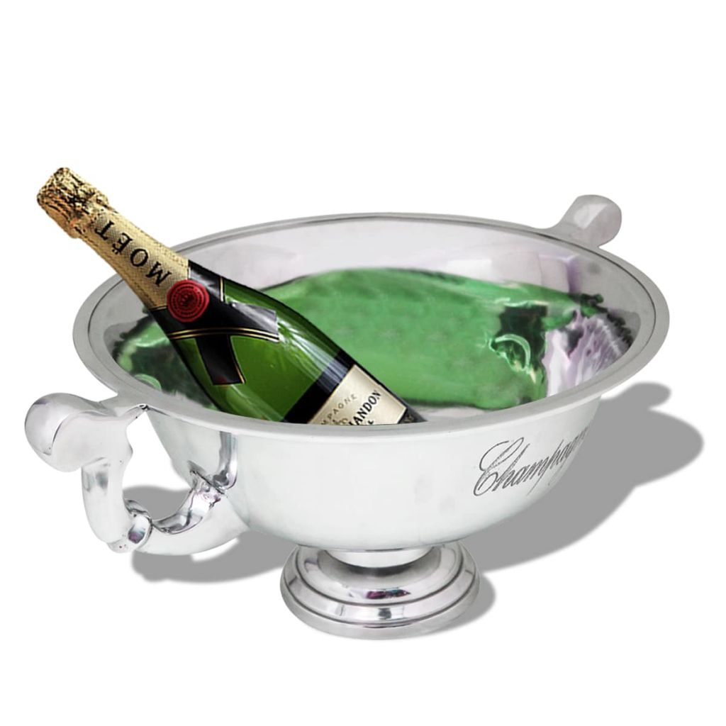 Prizo taurės formos šampano atšald. indas, alium., sidabro sp.
