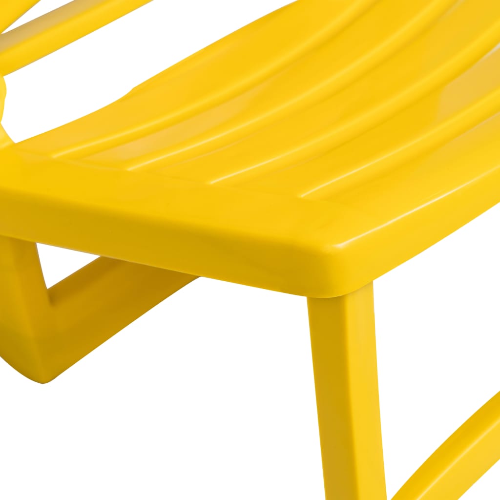 Sulankstomos paplūdimio kėdės, 4 vnt., geltonos, plastikas