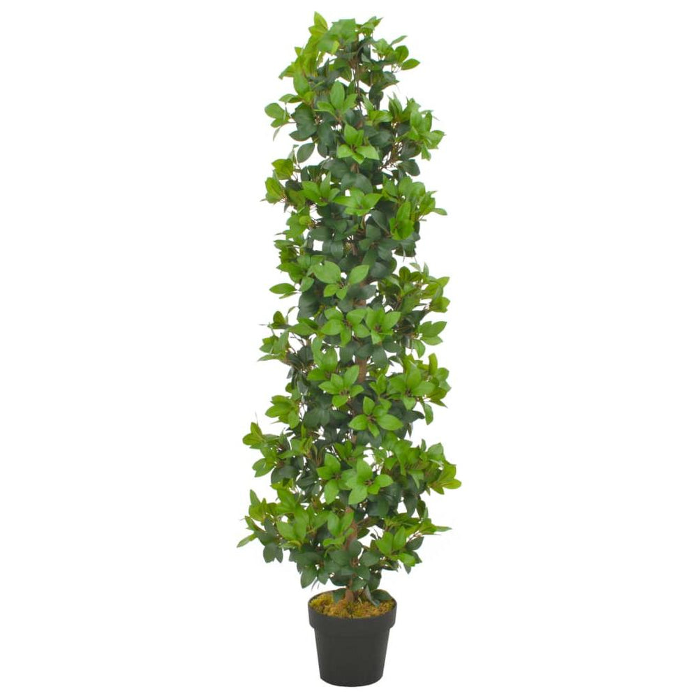 Dirbtinis augalas-lauramedis su vazonu, žalios spalvos, 150cm