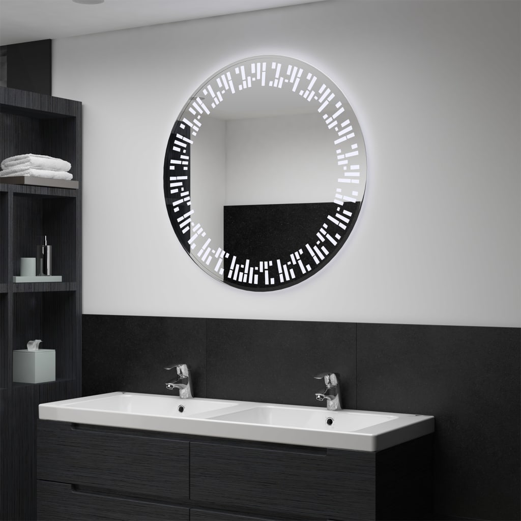 Vonios kambario veidrodis su LED, 80cm