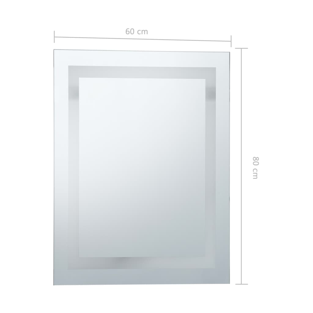 Vonios kambario veidrodis su LED ir liečiamu jutikliu, 60x80cm
