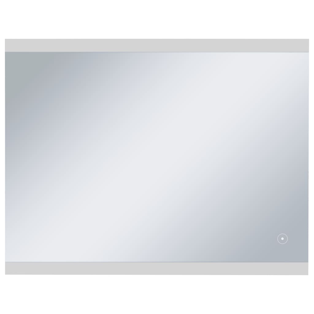 Sieninis vonios kambario veidrodis su LED ir jutikliu, 80x60cm