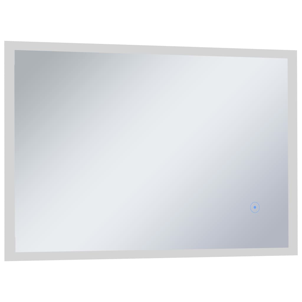 Sieninis vonios kambario veidrodis su LED ir jutikliu, 100x60cm