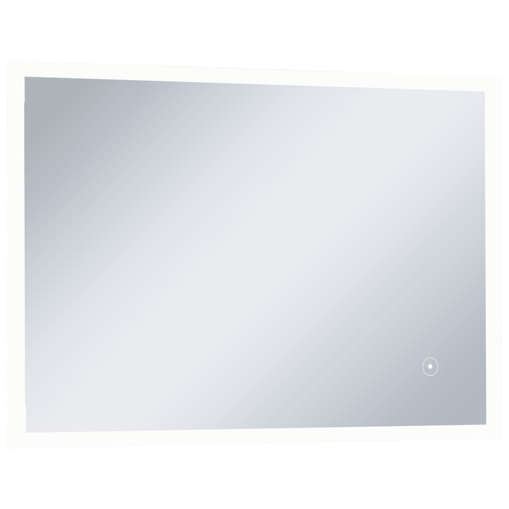 Sieninis vonios kambario veidrodis su LED ir jutikliu, 100x60cm
