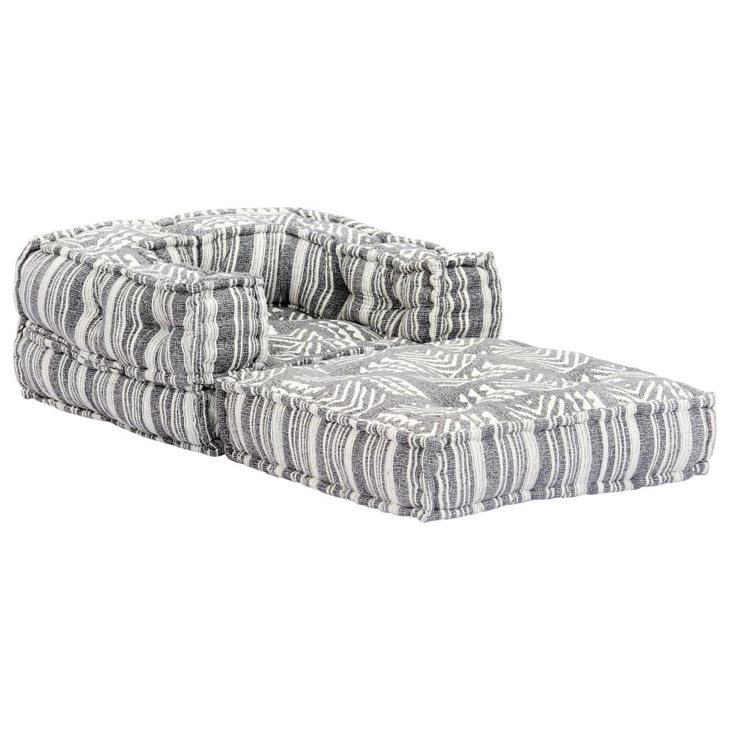 Modulinė sofa-kėdė, dryžuotas audinys