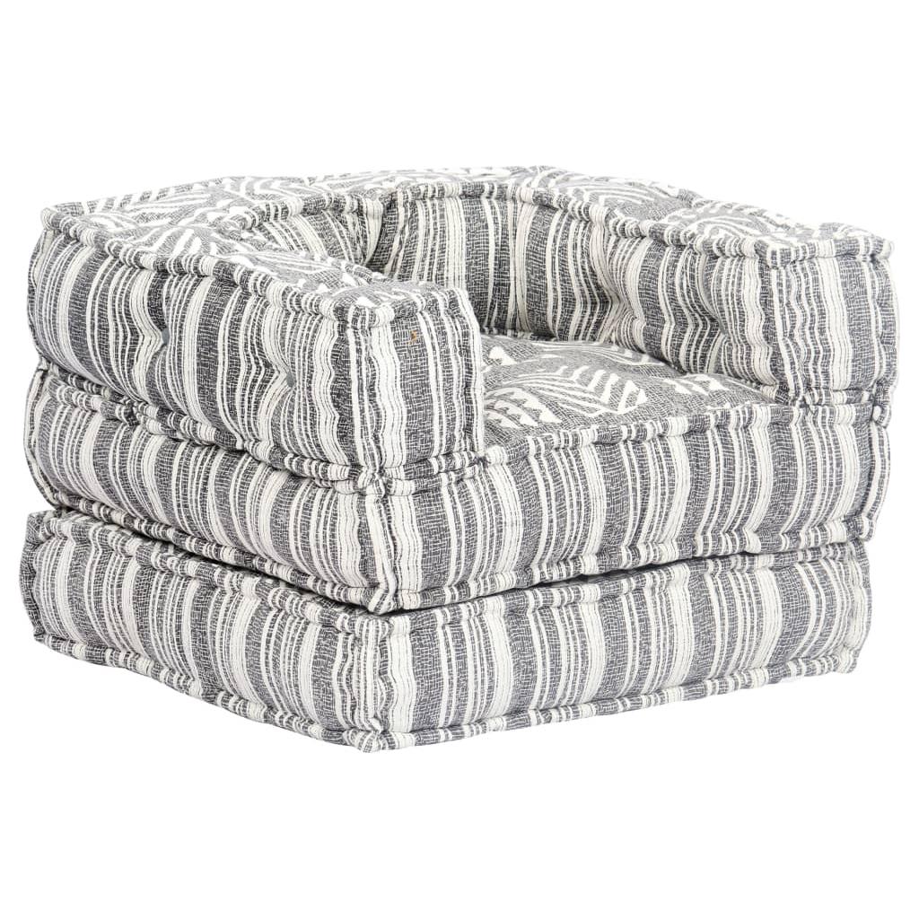 Modulinė sofa-kėdė, dryžuotas audinys