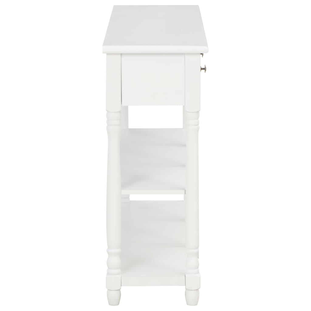 Konsolinis staliukas, baltos spalvos, 120x30x76 cm, MDF
