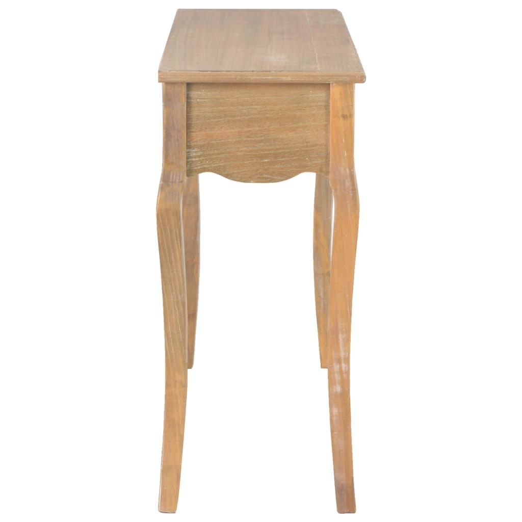Konsol. staliukas su 2 stalčiais, 120x35x76cm, pušies med. mas.