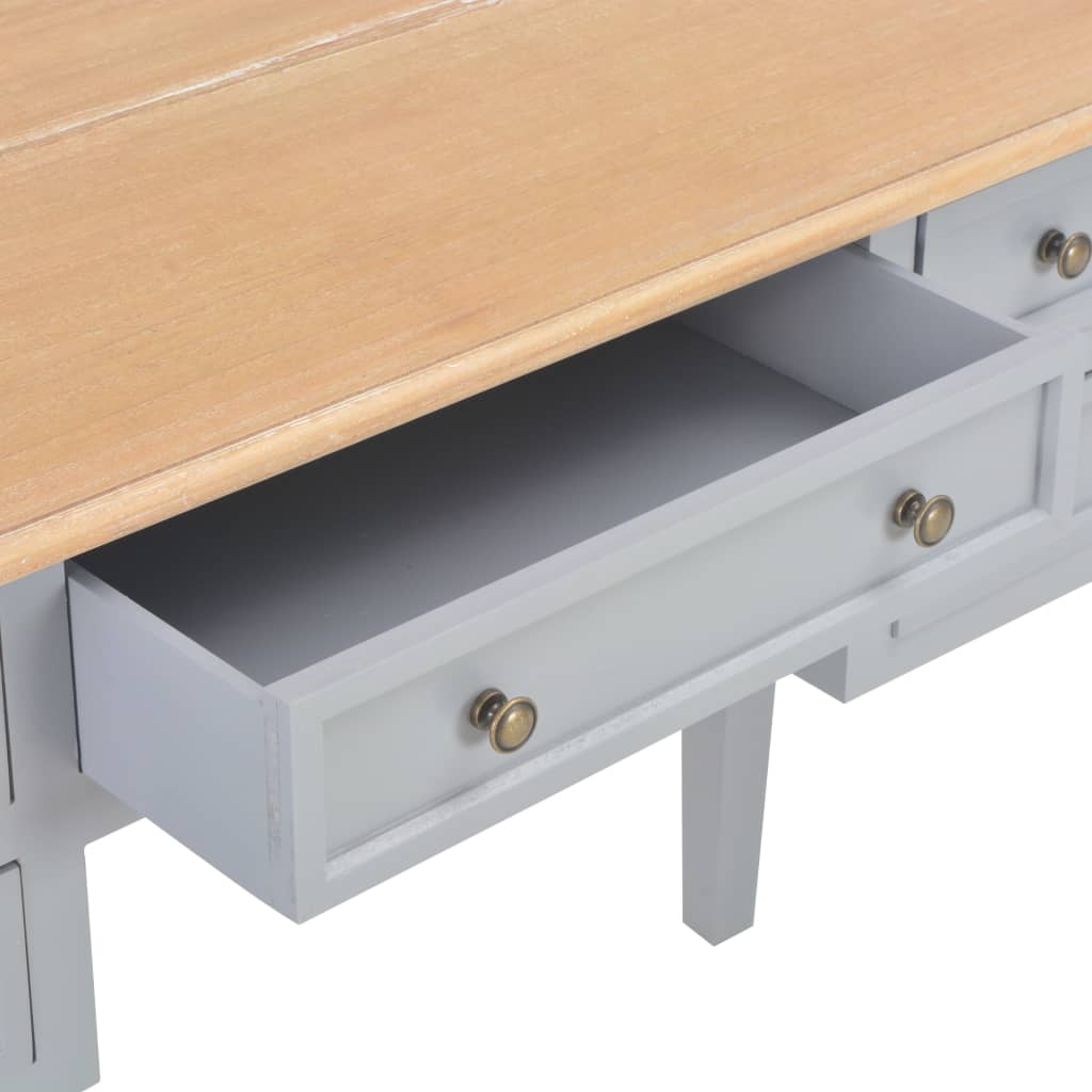 Rašomasis stalas, pilkos spalvos, 109,5x45x77,5cm, mediena
