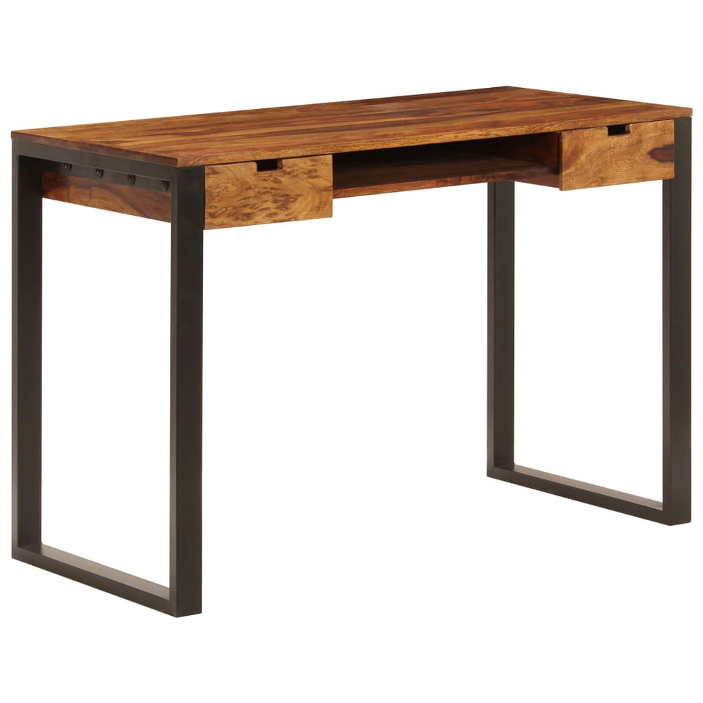 Rašomasis stalas, 110x55x78cm, rausv. dalb. med. mas. ir plien.