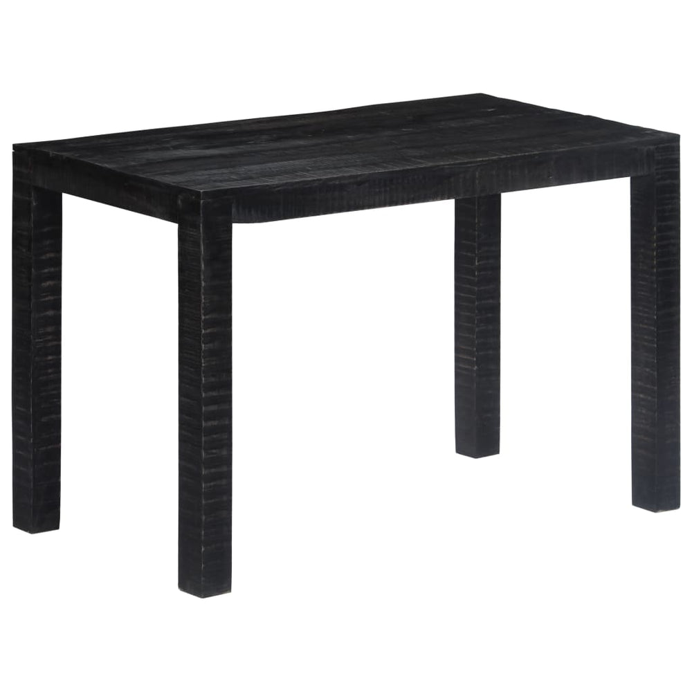 Valgomojo stalas, juodas, 118x60x76cm, mango medienos masyvas