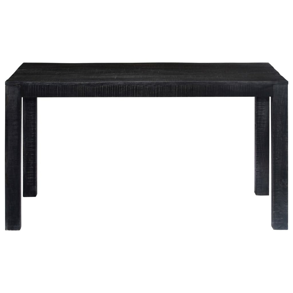 Valgomojo stalas, juodas, 118x60x76cm, mango medienos masyvas