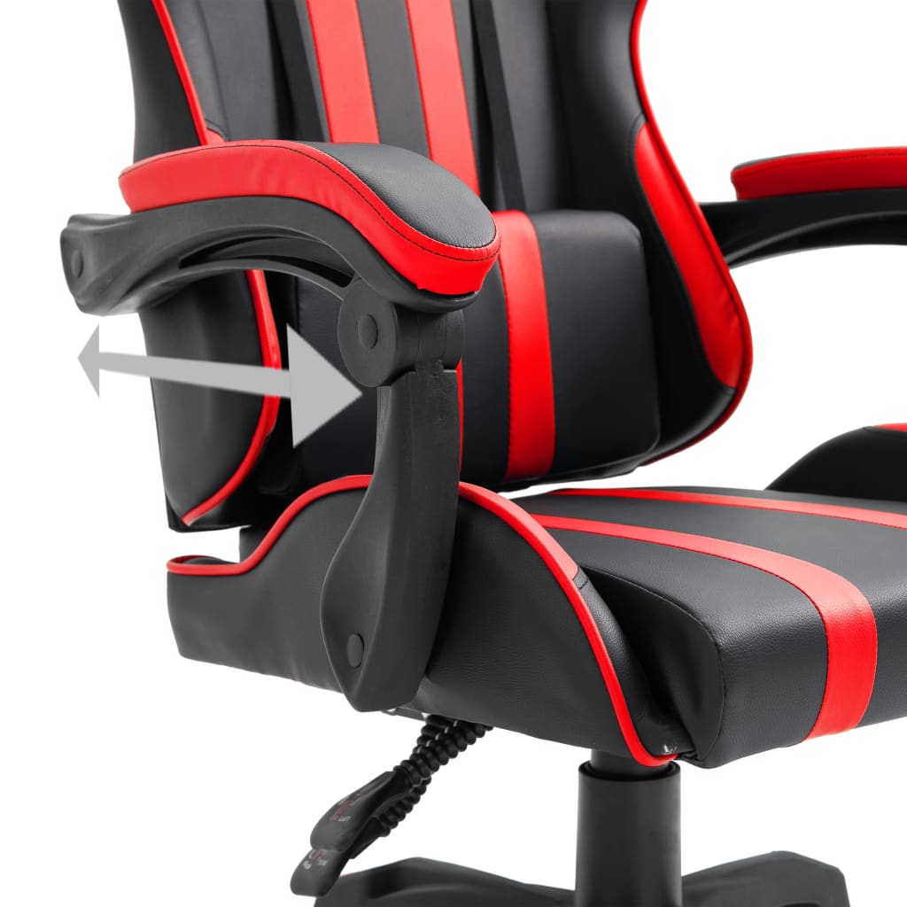 Žaidimų kėdė, raudona, dirbtinė oda