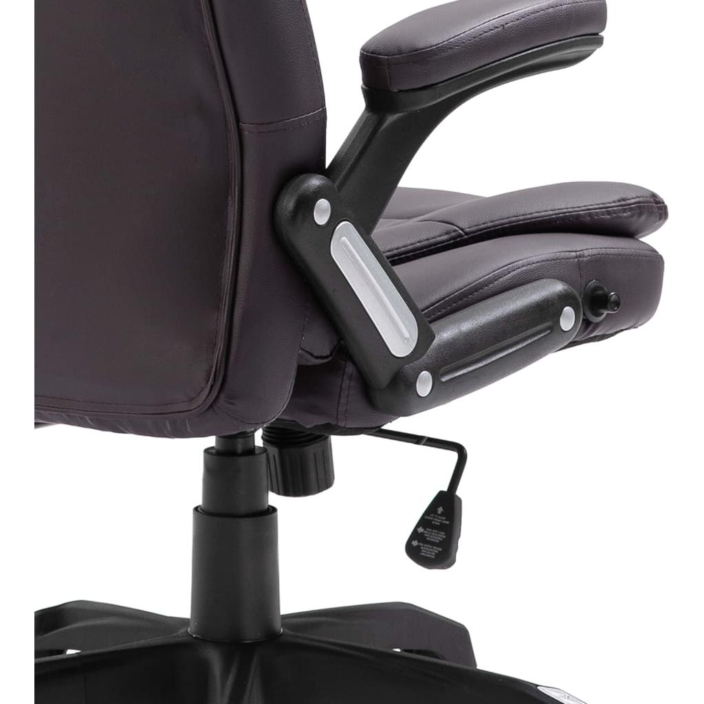 Biuro kėdė, ruda, dirbtinė oda