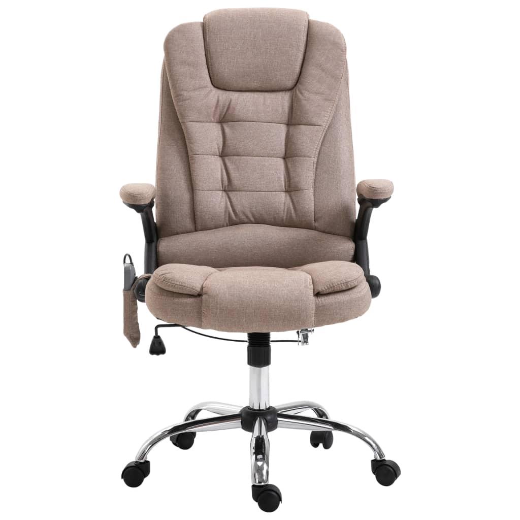 Masažinė biuro kėdė, taupe spalvos, poliesteris