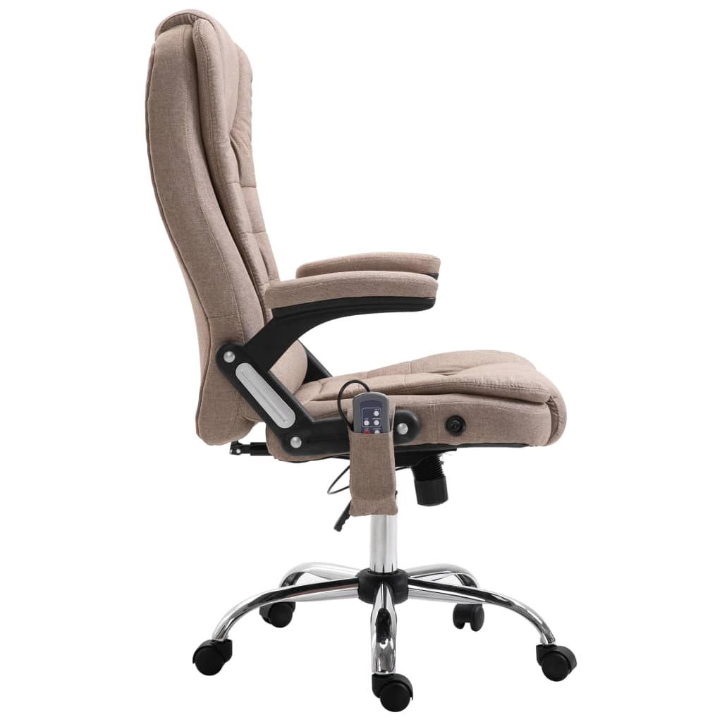 Masažinė biuro kėdė, taupe spalvos, poliesteris
