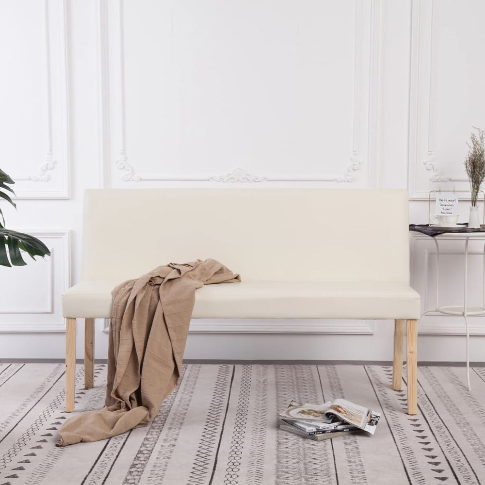 Suoliukas, kreminės sp., 139,5cm, dirbtinė oda