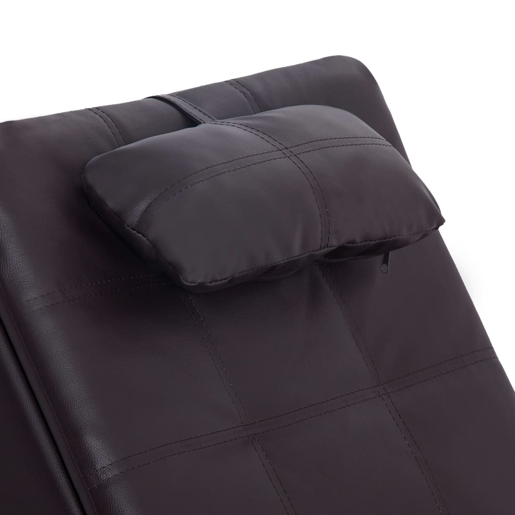 Poilsio gultas su pagalve, rudas, dirbtinė oda
