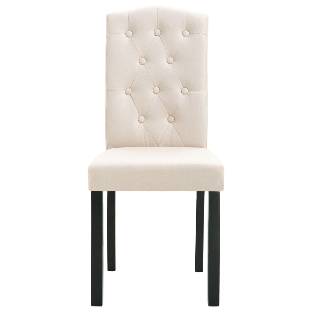 Valgomojo kėdės, 2vnt., kreminės spalvos, audinys