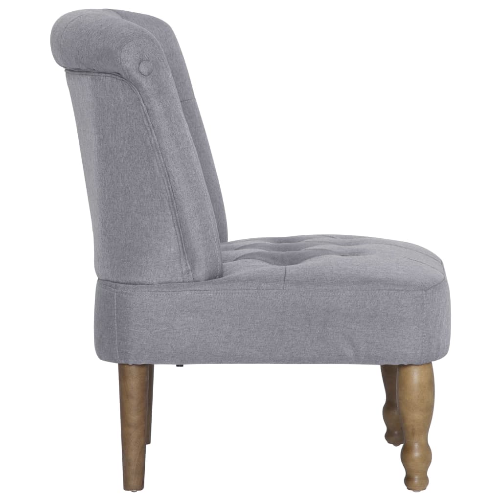 Prancūziško stiliaus kėdės, 2 vnt., šviesiai pilkos, audinys