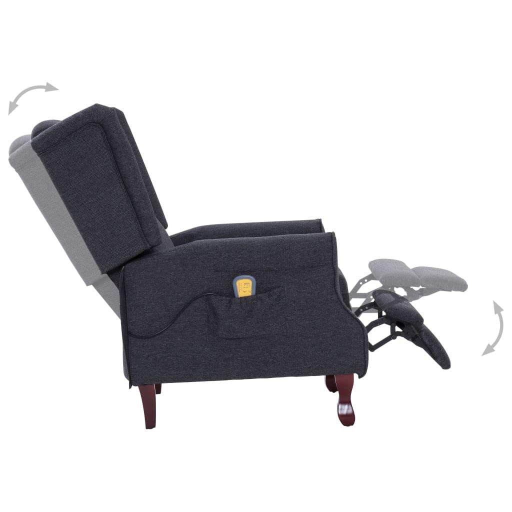 Elektrinis atloš. masažinis krėslas, tams. pilk. sp., audinys