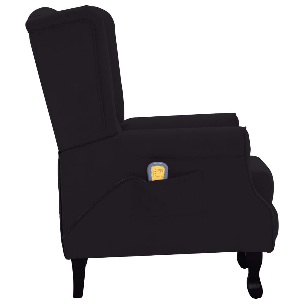 Elektrinis atlošiamas masažinis krėslas, juodos sp., audinys