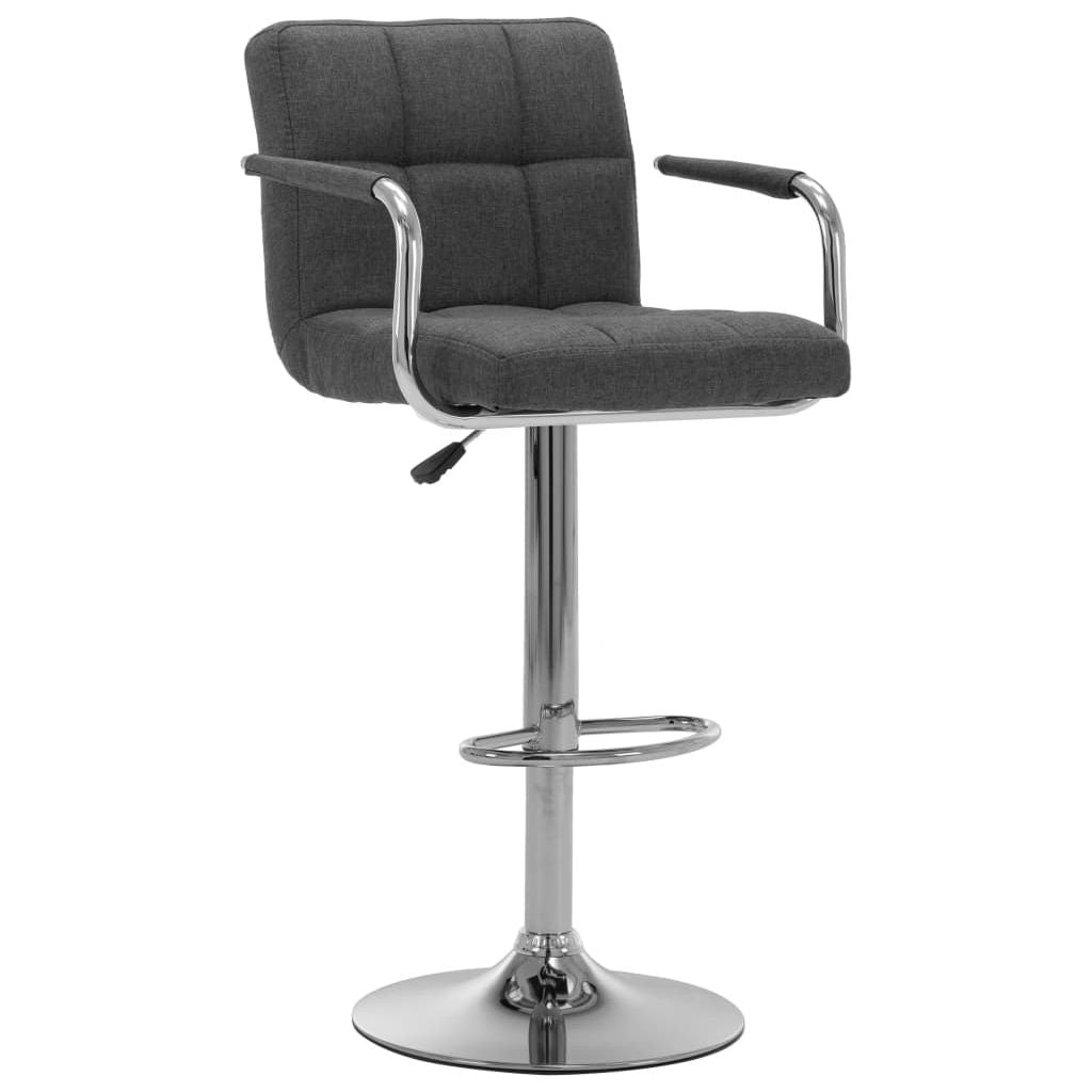 Baro kėdės, 2 vnt., tamsiai pilkos spalvos, audinys